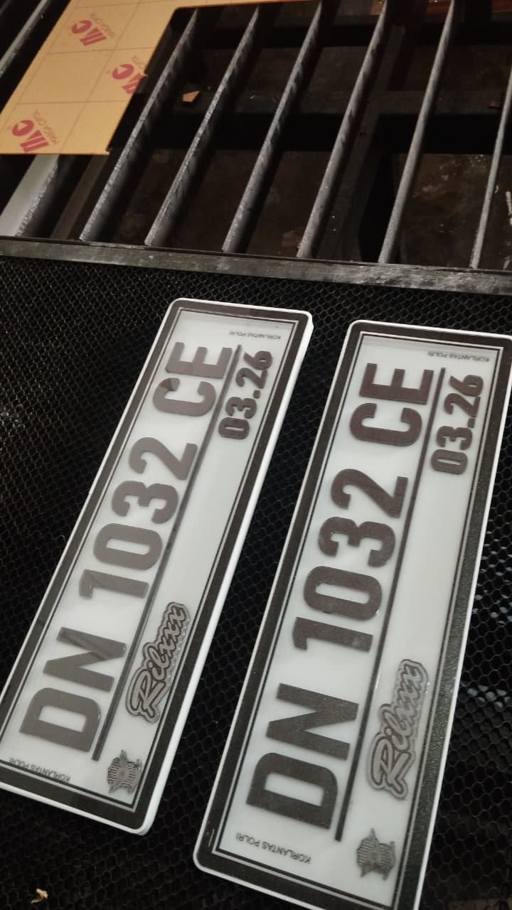 plat nomor moil + cover