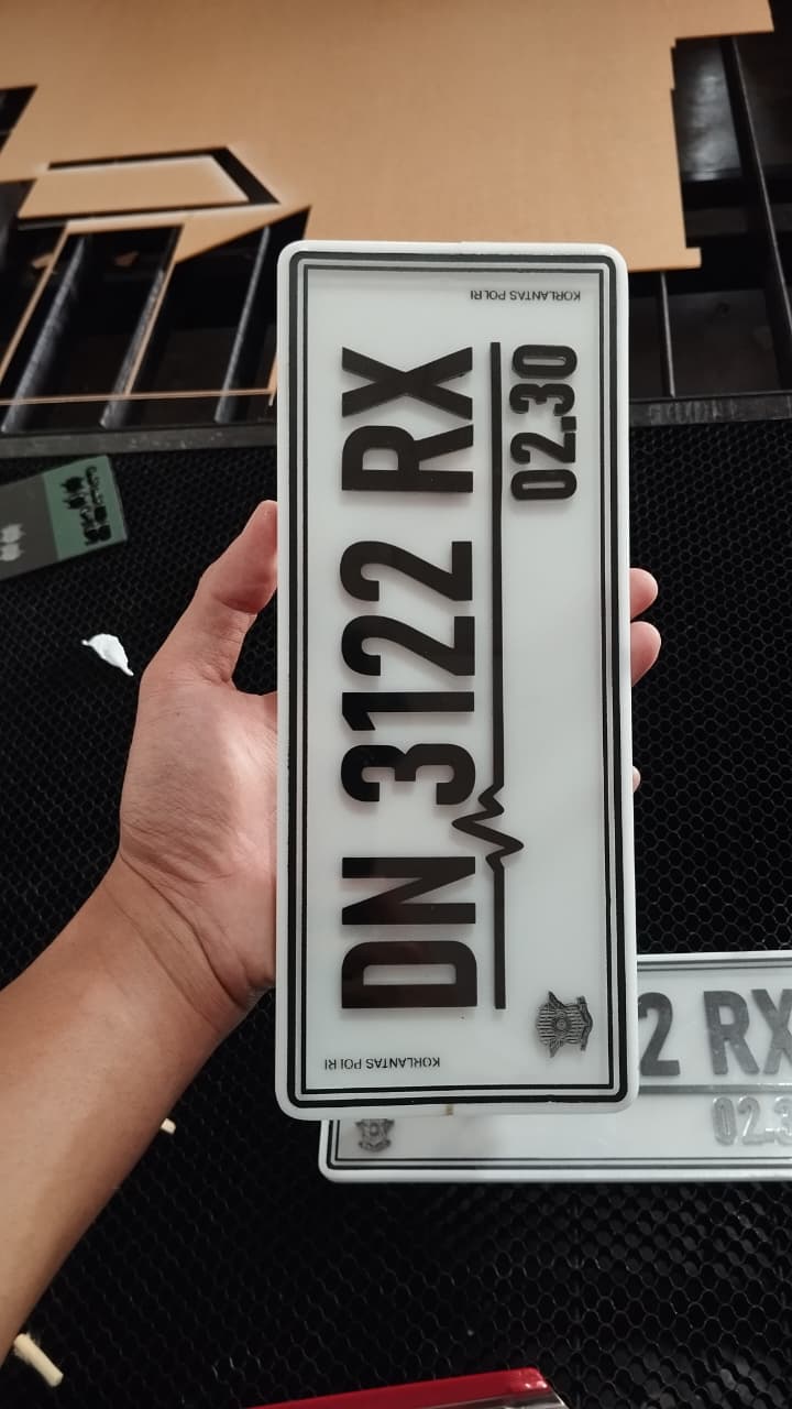 plat nomor motor+cover