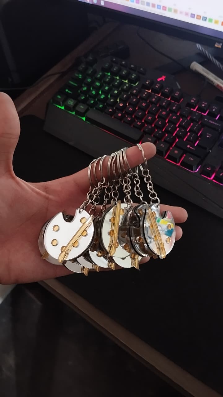 gantungan kunci custom 2 layers