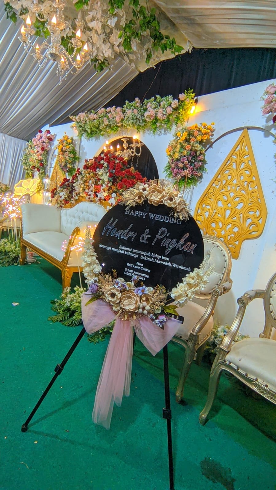 papan ucapan karangan bunga